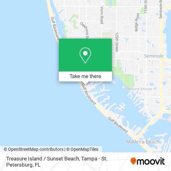 Treasure Island / Sunset Beach map