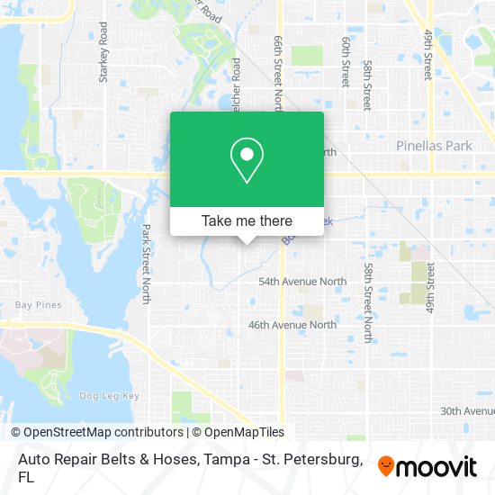 Auto Repair Belts & Hoses map