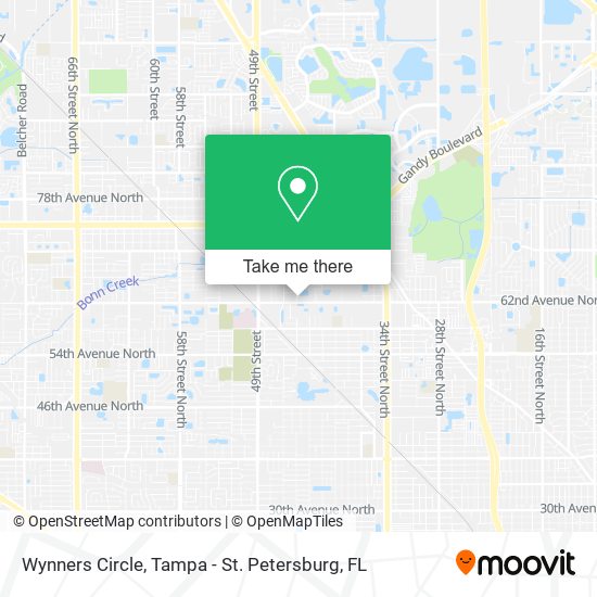 Wynners Circle map