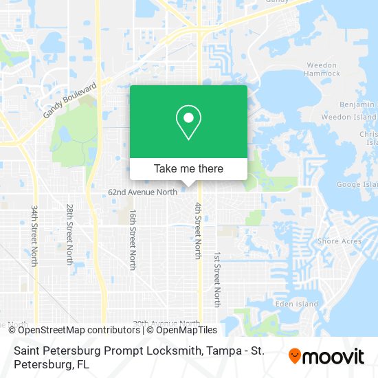 Mapa de Saint Petersburg Prompt Locksmith