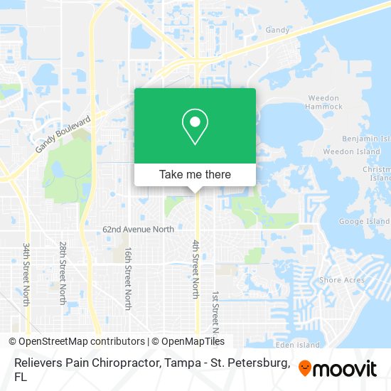 Mapa de Relievers Pain Chiropractor