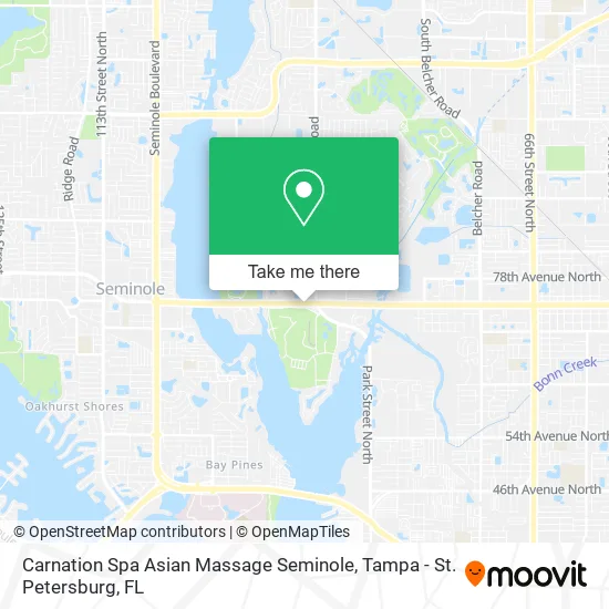Carnation Spa Asian Massage Seminole map