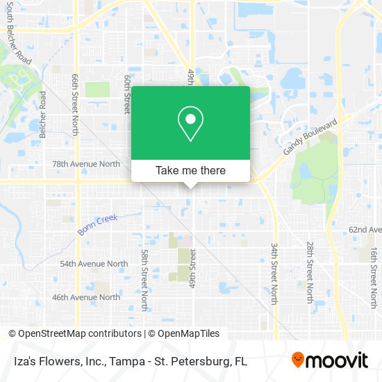 Iza's Flowers, Inc. map