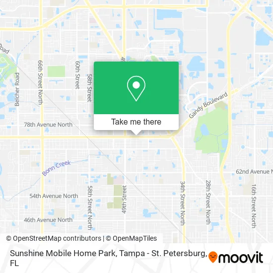 Mapa de Sunshine Mobile Home Park