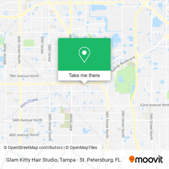 Mapa de Glam Kitty Hair Studio
