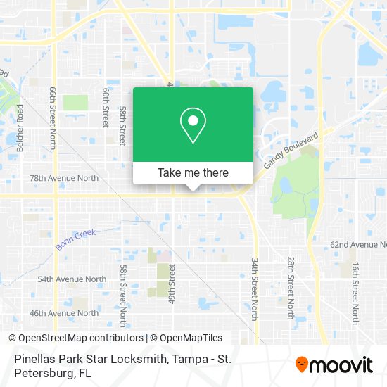 Pinellas Park Star Locksmith map