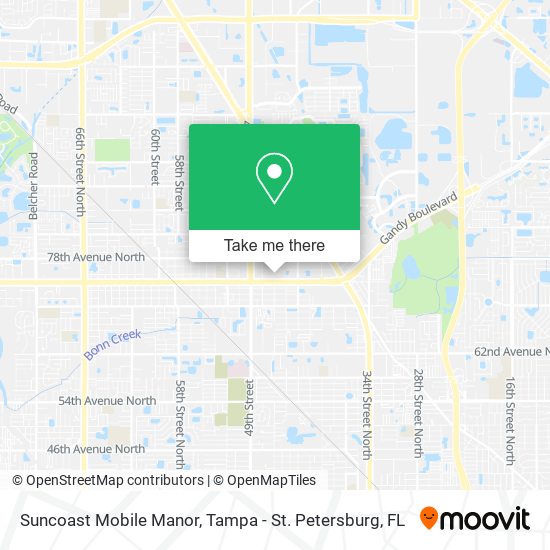 Suncoast Mobile Manor map