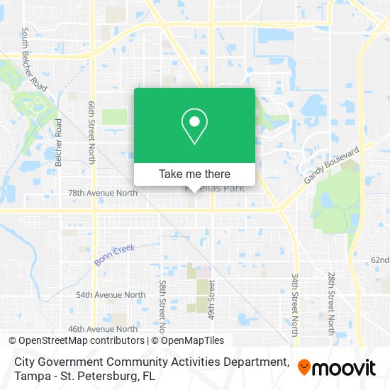 City Government Community Activities Department map