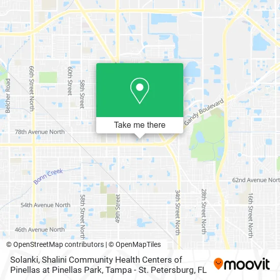 Mapa de Solanki, Shalini Community Health Centers of Pinellas at Pinellas Park