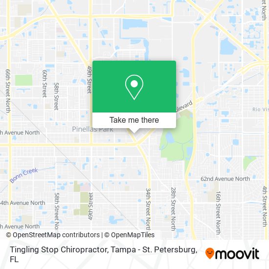 Mapa de Tingling Stop Chiropractor