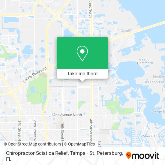 Chiropractor Sciatica Relief map