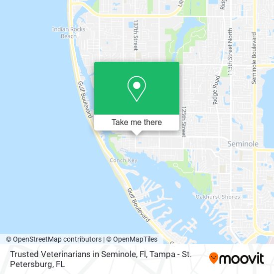 Trusted Veterinarians in Seminole, Fl map