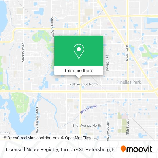 Mapa de Licensed Nurse Registry