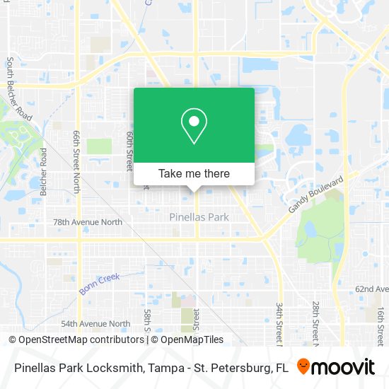Pinellas Park Locksmith map