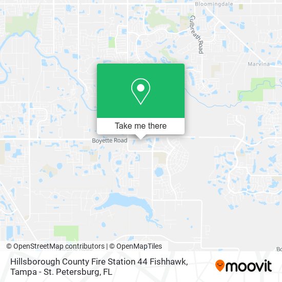 Hillsborough County Fire Station 44 Fishhawk map