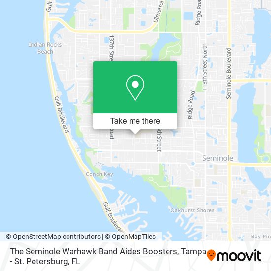 The Seminole Warhawk Band Aides Boosters map