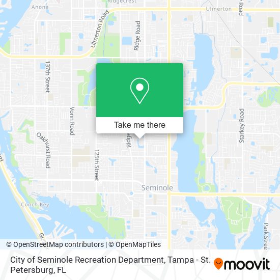 Mapa de City of Seminole Recreation Department