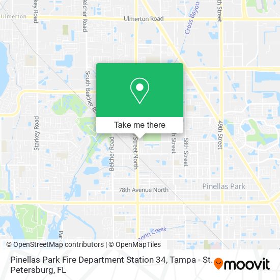 Pinellas Park Fire Department Station 34 map