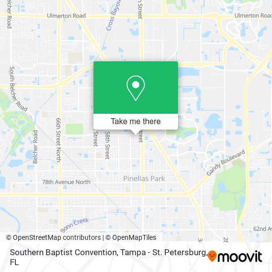 Mapa de Southern Baptist Convention