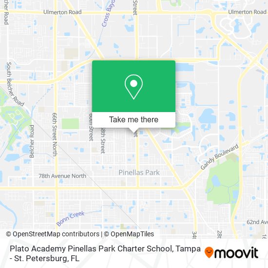 Plato Academy Pinellas Park Charter School map