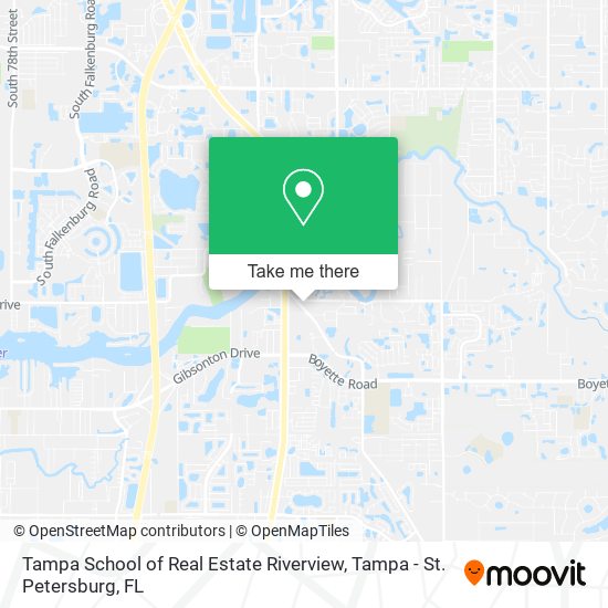 Tampa School of Real Estate Riverview map