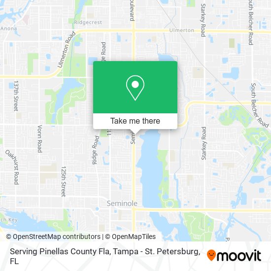 Mapa de Serving Pinellas County Fla