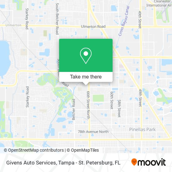 Mapa de Givens Auto Services