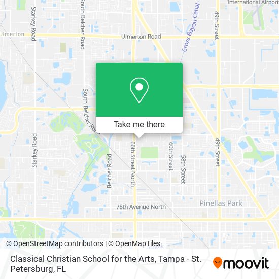 Classical Christian School for the Arts map