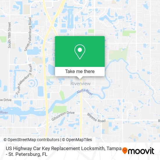 US Highway Car Key Replacement Locksmith map