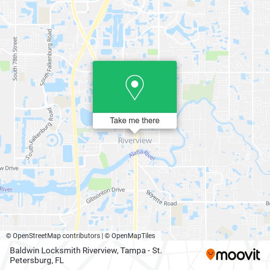 Baldwin Locksmith Riverview map
