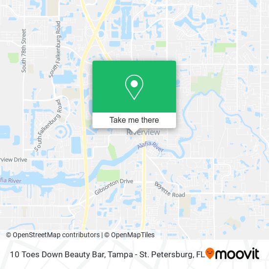 10 Toes Down Beauty Bar map