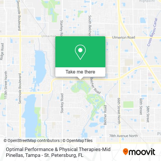 Optimal Performance & Physical Therapies-Mid Pinellas map
