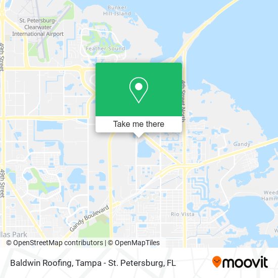 Baldwin Roofing map