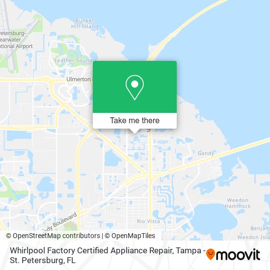 Whirlpool Factory Certified Appliance Repair map