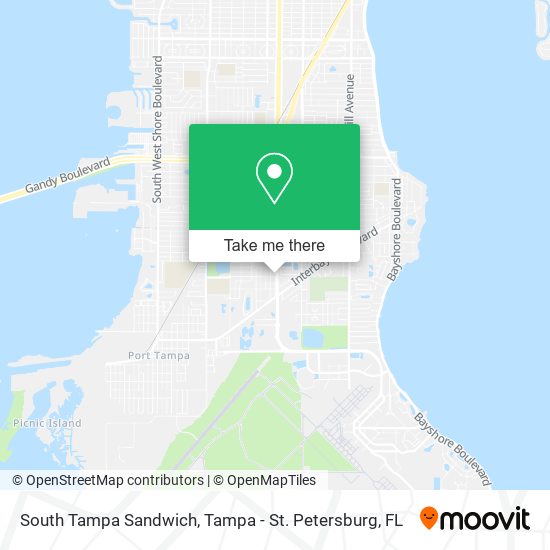 South Tampa Sandwich map