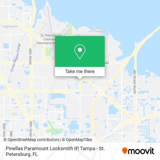Mapa de Pinellas Paramount Locksmith IP