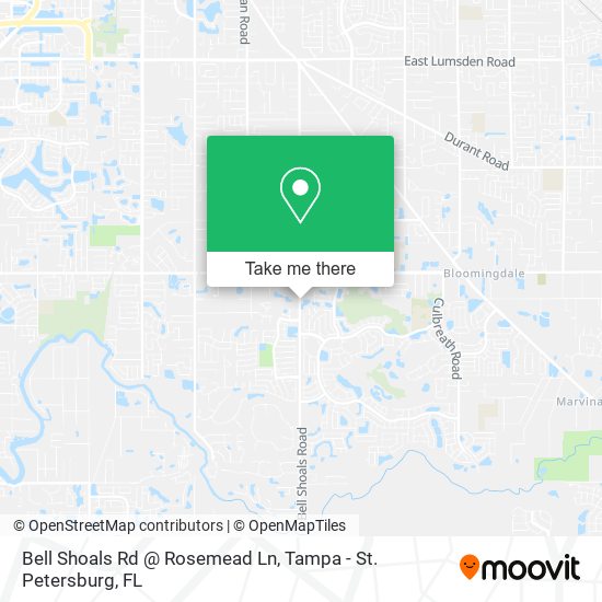 Bell Shoals Rd @ Rosemead Ln map