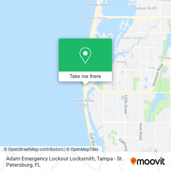 Mapa de Adam Emergency Lockout Locksmith