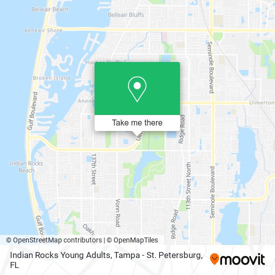 Indian Rocks Young Adults map