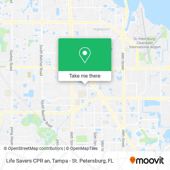 Mapa de Life Savers CPR an