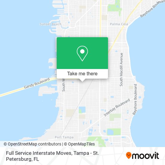 Mapa de Full Service Interstate Moves