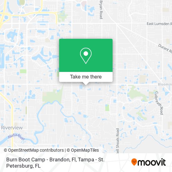 Mapa de Burn Boot Camp - Brandon, Fl