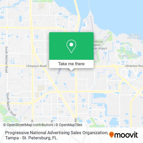 Progressive National Advertising Sales Organization map