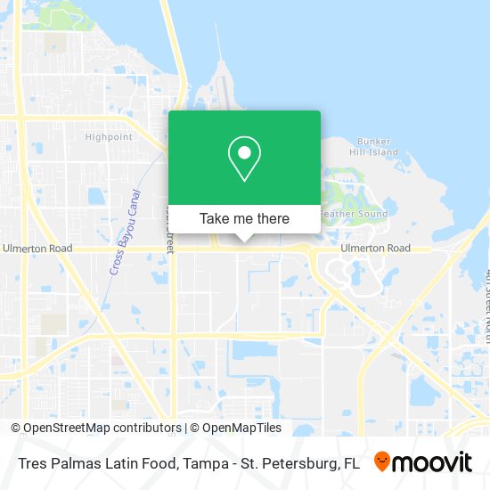 Tres Palmas Latin Food map