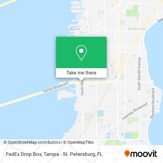FedEx Drop Box map