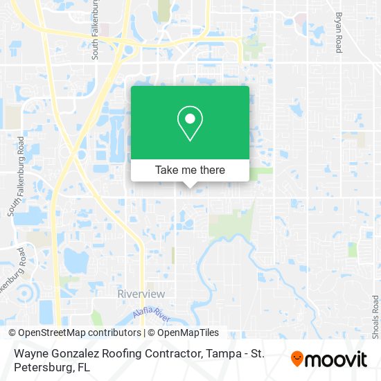 Wayne Gonzalez Roofing Contractor map