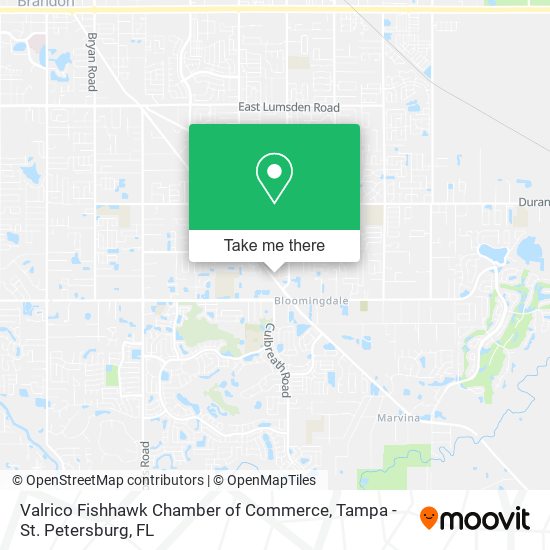 Valrico Fishhawk Chamber of Commerce map