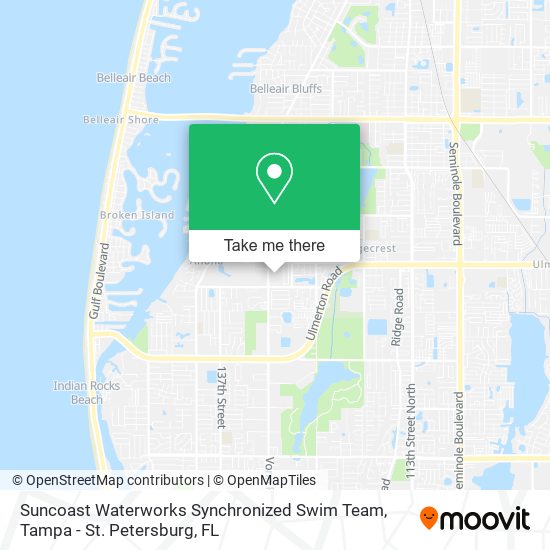 Suncoast Waterworks Synchronized Swim Team map