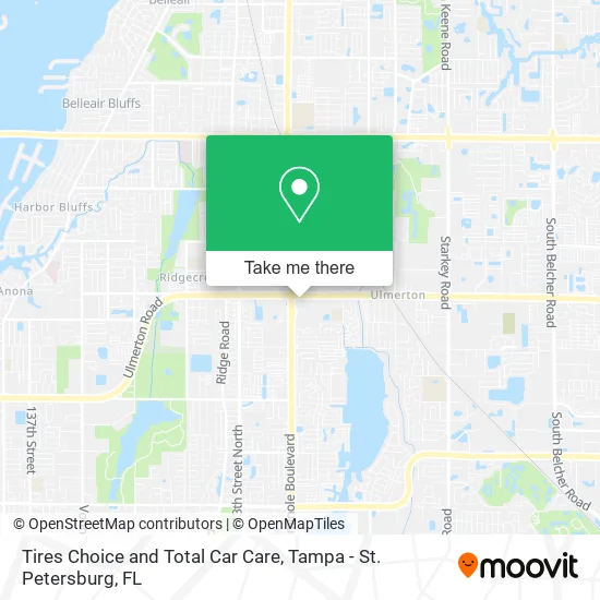 Tires Choice and Total Car Care map