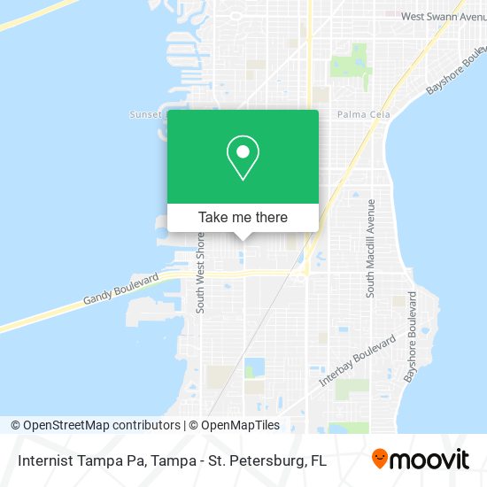 Internist Tampa Pa map